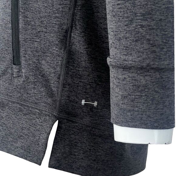 Barbell Hoodie Mens Size Medium Bodybuilding Gray Pullover Jacket Workout - Picture 4 of 5